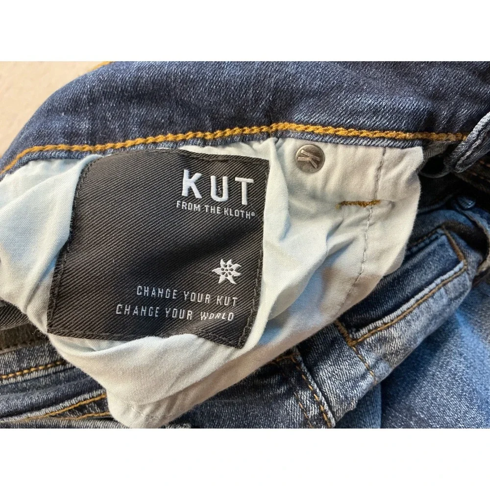 Kut from the Kloth Toothpick Skinny Jeans Medium Wash Stretch Size 8 Denim